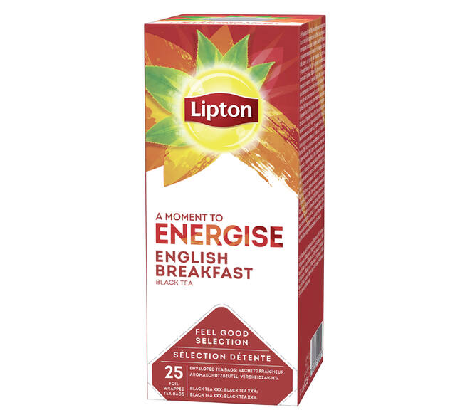 Thee Lipton Energise English breakfast 25x1.5gr