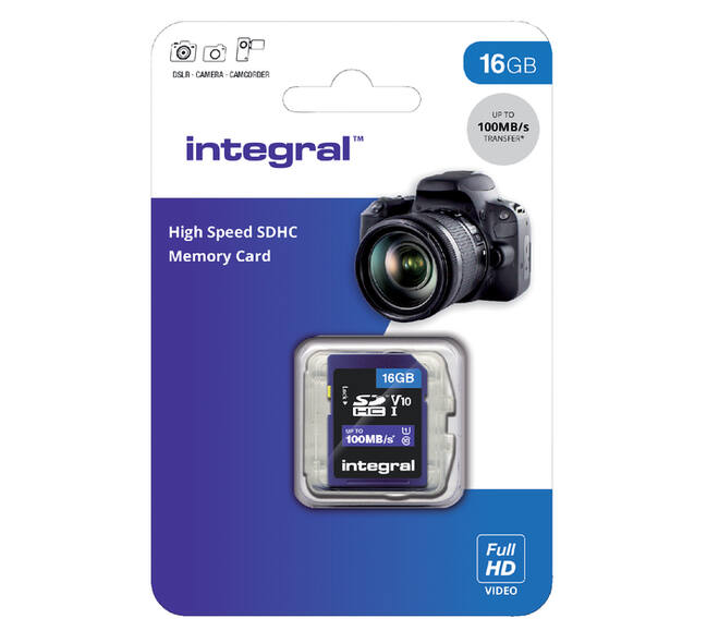 Geheugenkaart Integral SDHC V10 16GB
