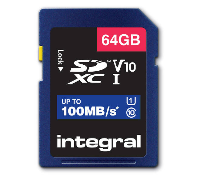 Geheugenkaart Integral SDXC V10 64GB