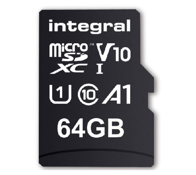Geheugenkaart Integral microSDXC V10 64GB