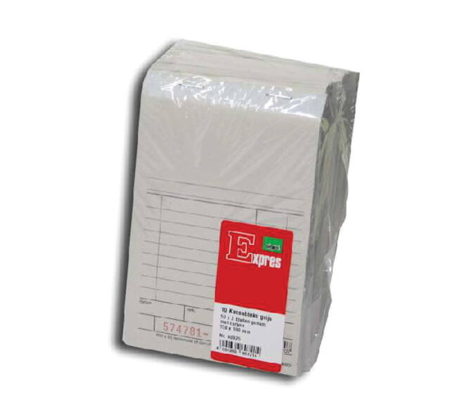 Kassablok Expres met carbon SI-40925 150x110mm 2x50 blad grijs
