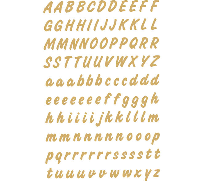 Etiket HERMA 4152 8mm letters A-Z goud op transparant 238 stuks