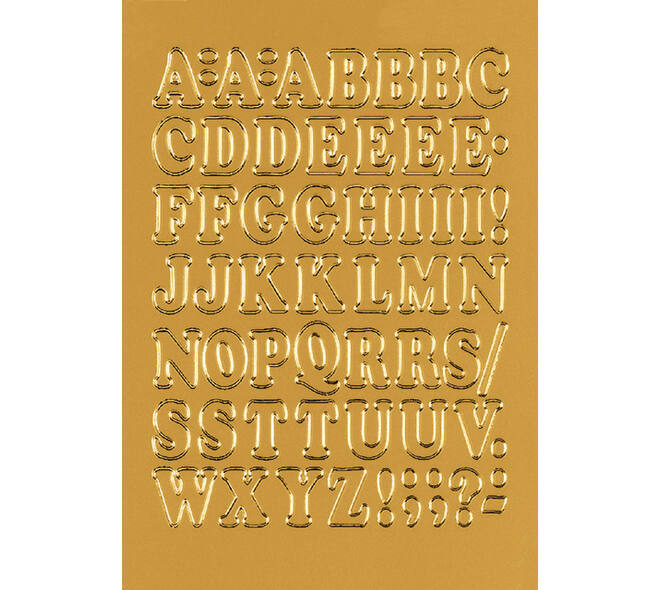 Etiket HERMA 4183 12mm letters A-Z goudfolie 50 stuks