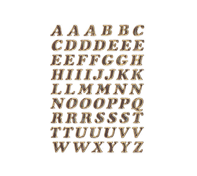 Etiket HERMA 4192 8mm letters A-Z goudfolie 61 stuks