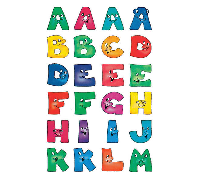 Etiket HERMA 4194 28mm letters a-z gezichten 48 stuks