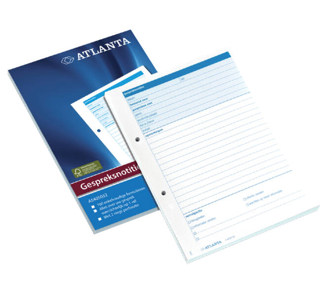 Gespreksnotitieblok Djois Atlanta A5 100 vel wit