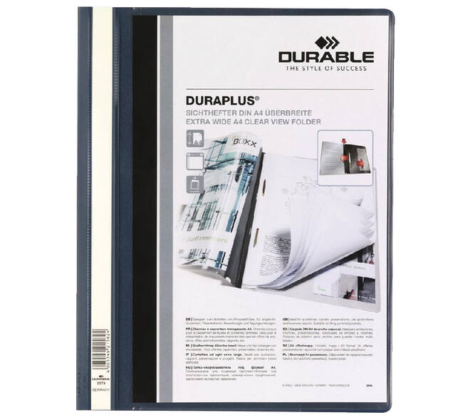 Snelhechtmap Durable Duraplus A4 donkerblauw