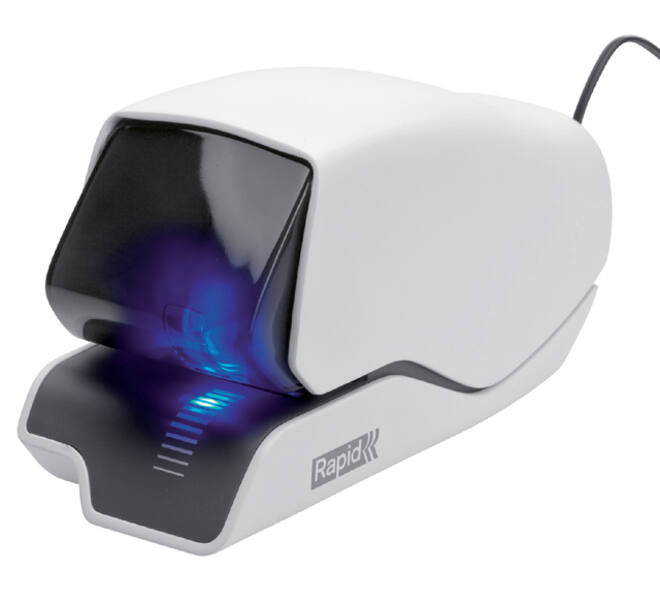 Nietmachine Rapid Supreme contactloos elektrisch 5025e 25 vel wit