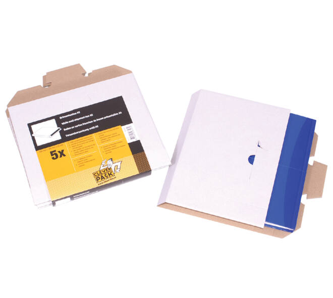 Brievenbusbox CleverPack A5 230x160x26mm karton wit pak à 5 stuks