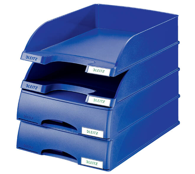 Brievenbak Leitz Plus met lade A4 maxi blauw