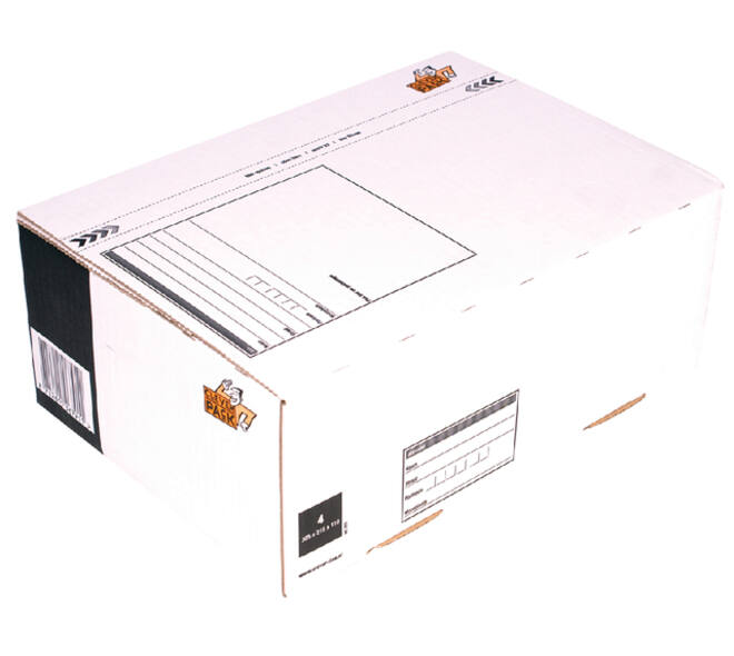 Postpakketbox 4 CleverPack 305x215x110mm wit pak à 25 stuks