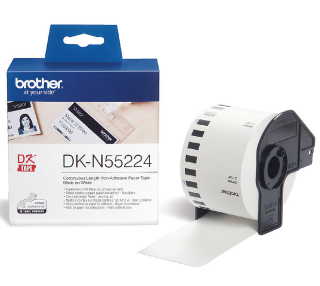 Etiket Brother DK-N55224 doorlopend niet klevend 54mm 1 rol á 30m wit
