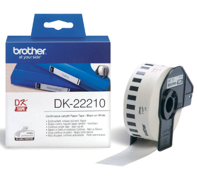 Etiket Brother DK-22210 doorlopend 29mm 1 rol á 30m wit