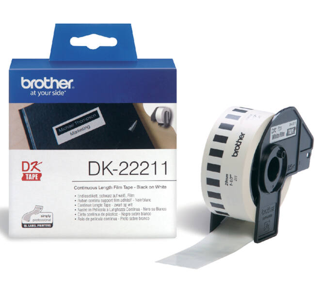Etiket Brother DK-22211 doorlopend 29mm 1 rol á 15m wit