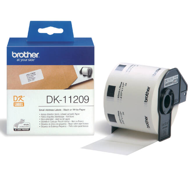 Etiket Brother DK-11209 adressering klein 62x29mm 1 rol á 800 stuks wit