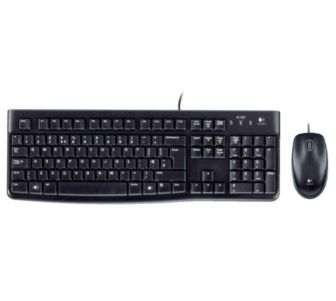 Toetsenbord- en muisset Logitech MK120 bedraad QWERTY zwart