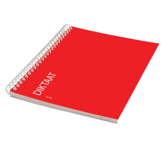 Schrift Qbasic dictaat A5 spiraal lijn 160blz 70gr rood