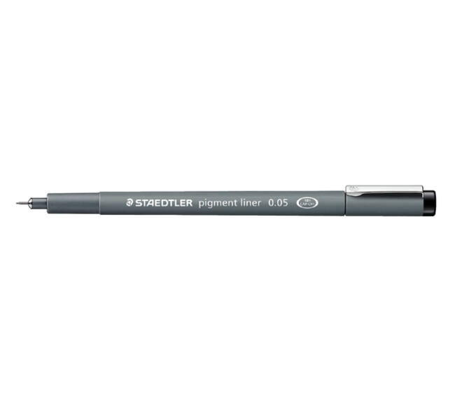 Fineliner Staedtler Pigment 308 zwart 0.05mm