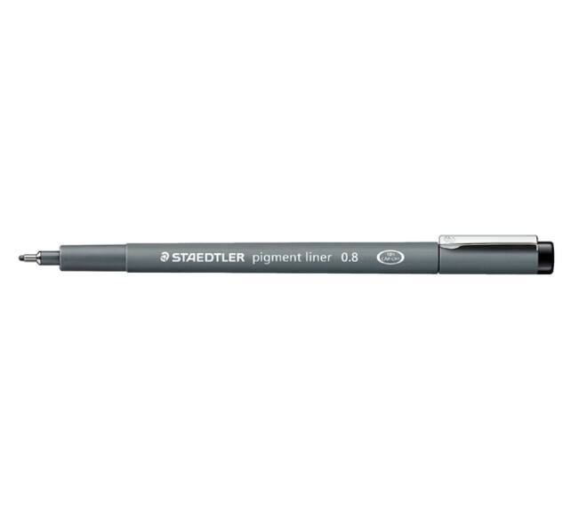 Fineliner Staedtler Pigment 308 zwart 0.8mm