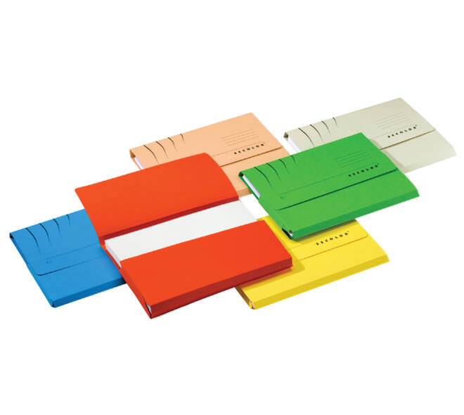 Pocketmap Secolor folio 100% gerecycled karton 250gr grijs