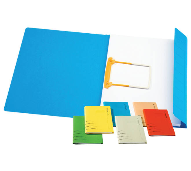 Clipmap Secolor A4 100% gerecycled karton 250gr blauw verpakt per 10 stuks