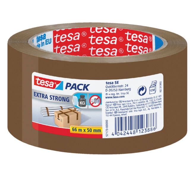 Verpakkingstape tesapack® Extra Strong 66mx50mm PVC bruin