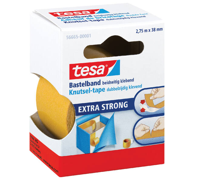 Dubbelzijdige knutseltape tesa® 2,75mx38mm transparant
