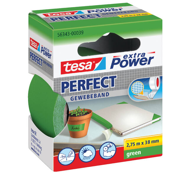 Textieltape tesa® extra Power Perfect 2.75mx38mm groen