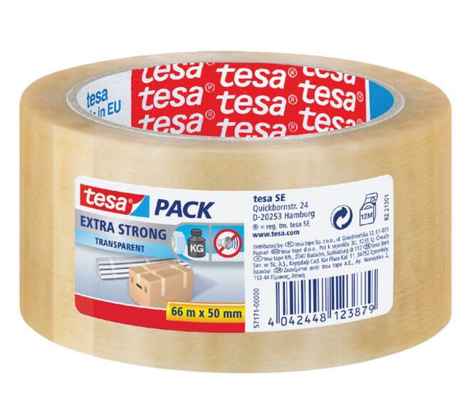 Verpakkingstape tesapack® Extra Strong 66mx50mm transparant