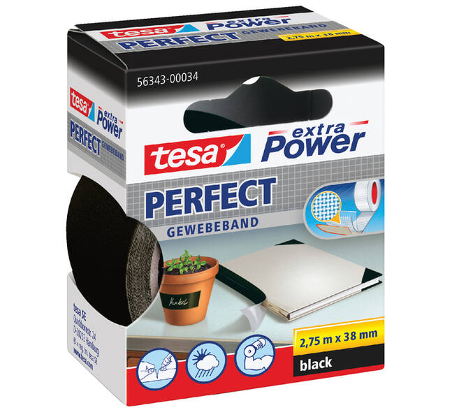 Textieltape tesa® extra Power Perfect 2.75mx38mm zwart
