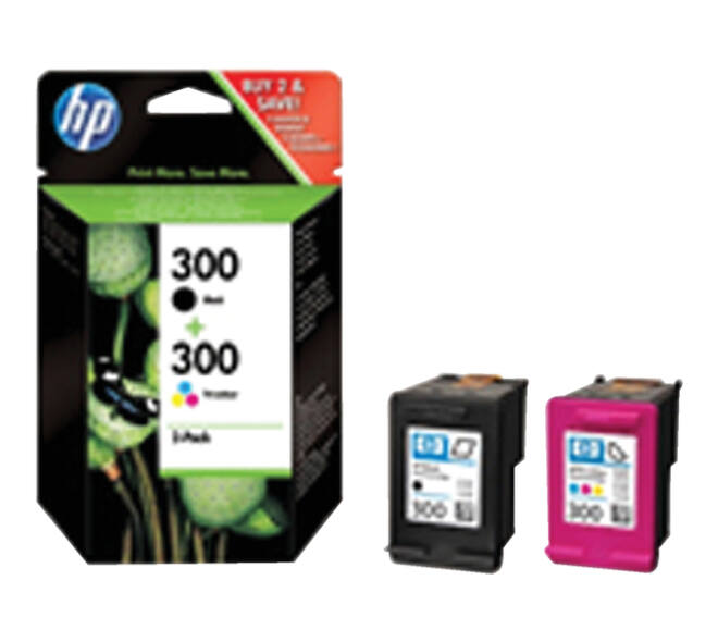 Inktcartridge HP CN637EE 300 zwart + kleur
