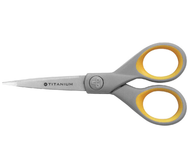 Kantoorschaar Westcott 130mm met softgrip titanium