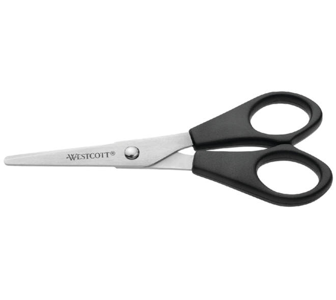 Kantoorschaar Westcott 130mm met kunststof grip rvs