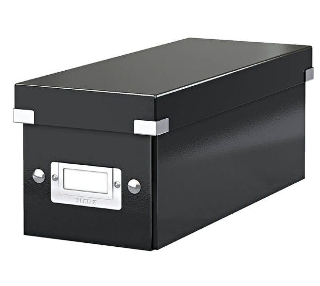 CD-opbergdoos Leitz Click & Store WOW  gerecycled karton 143x136x352mm zwart