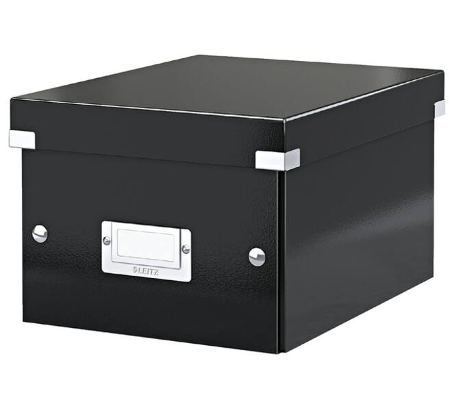 Opbergdoos Leitz Click & Store WOW klein gerecycled karton 200x148x250mm zwart