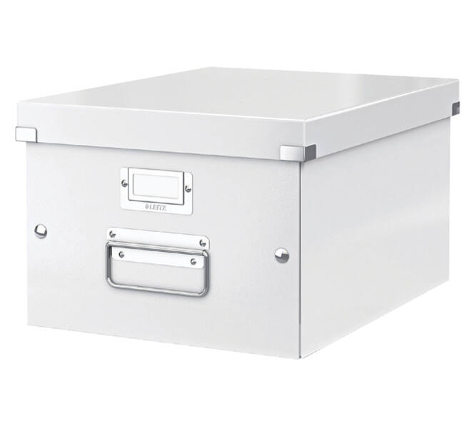 Opbergdoos Leitz Click & Store WOW middel gerecycled karton 281x200x370mm wit