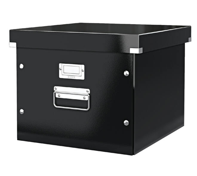 Hangmappenbox Leitz click & store WOW gerecycled karton 357x285x367mm zwart