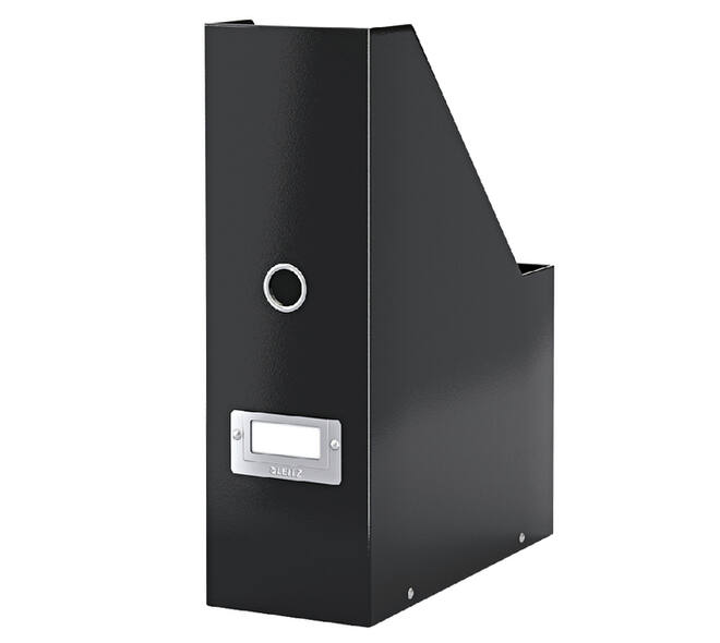 Tijdschriftencassette Leitz WOW click & store gerecycled karton zwart