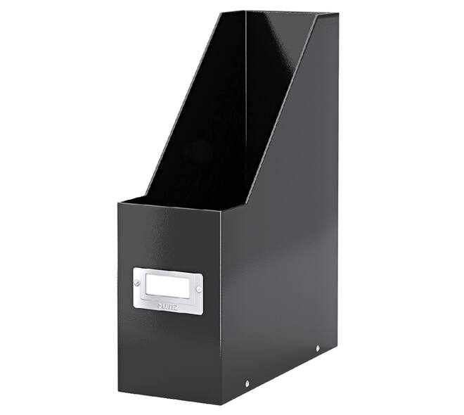 Tijdschriftencassette Leitz WOW click & store gerecycled karton zwart