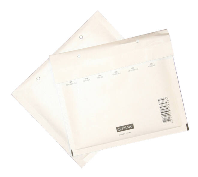 Cd envelop Quantore luchtkussen 175x200mm wit 100 stuks