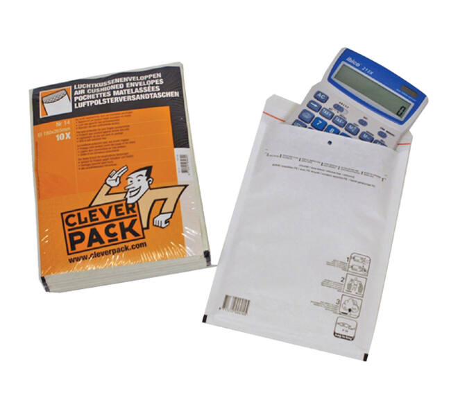 Envelop CleverPack luchtkussen nr18 295x370mm wit pak à 10 stuks