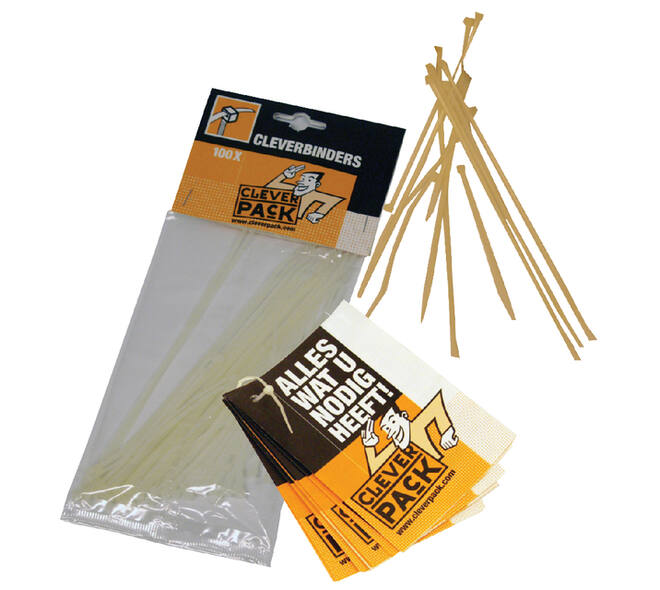 Inbindstrip CleverPack cleverbinder kabel 10/20cm wit 100 stuks