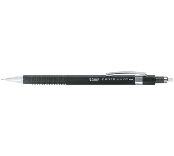 Vulpotlood Bic Criterium HB 0.5mm met gum metalen clip