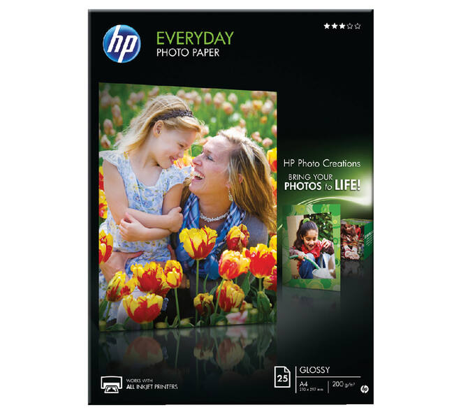 Inkjetpapier HP Q5451A A4 matglans 200gr 25 vel