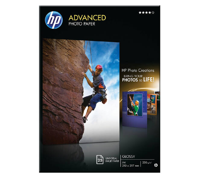 Inkjetpapier HP Q5456A A4 advanced 250gr 25 vel