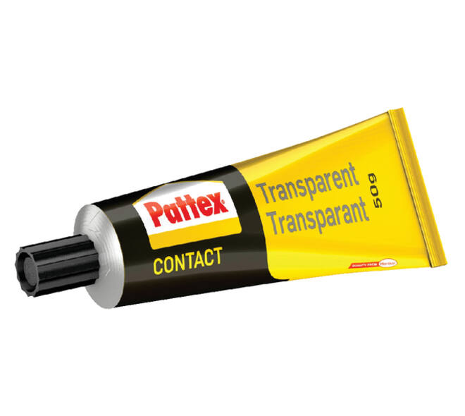 Contactlijm Pattex tube 50 gram op blister transparant