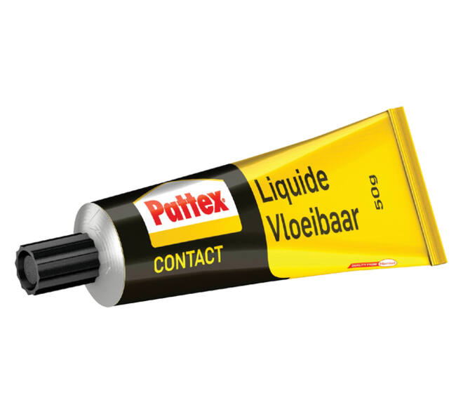 Contactlijm vloeibaar Pattex tube 50 gram op blister