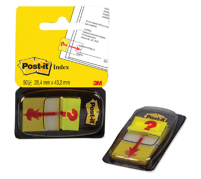 Indextabs Post-it 68031 25,4x43.2mm " hier ondertekenen" geel