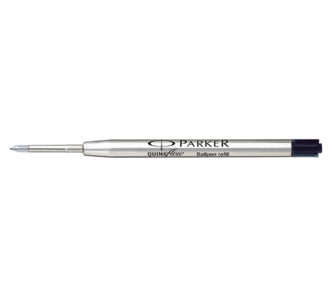 Balpenvulling Parker Quinkflow fijn zwart blister à 1 stuk