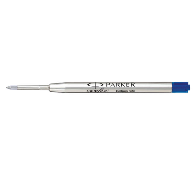 Balpenvulling Parker Quinkflow fijn blauw blister à 1 stuk